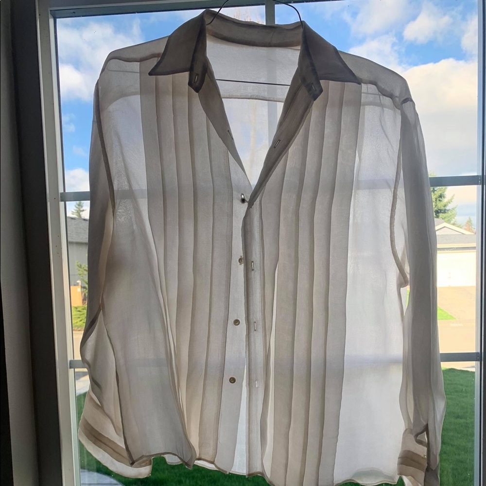 Vintage white silk shirt